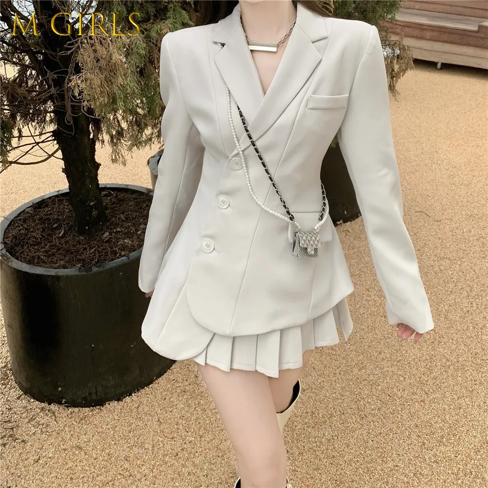 M GIRLS Primaxis Women's jacket autumn spring  lined coats button-down elegant female blazer tops Casual Dress Suits