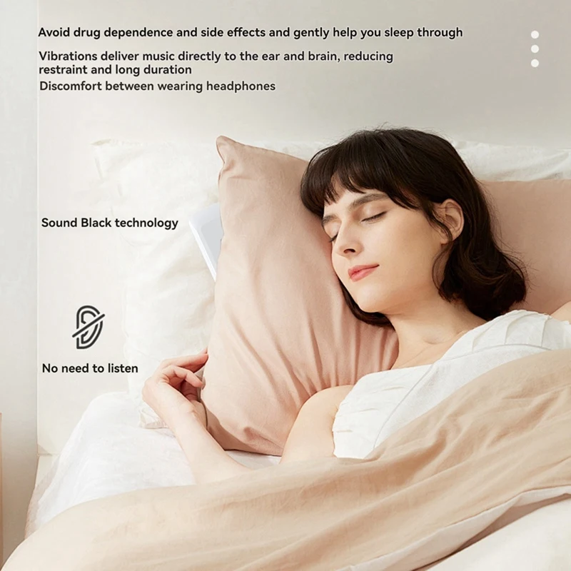 Bluetooth-звуковая машина для сна динамик костной проводимости подушка под белым