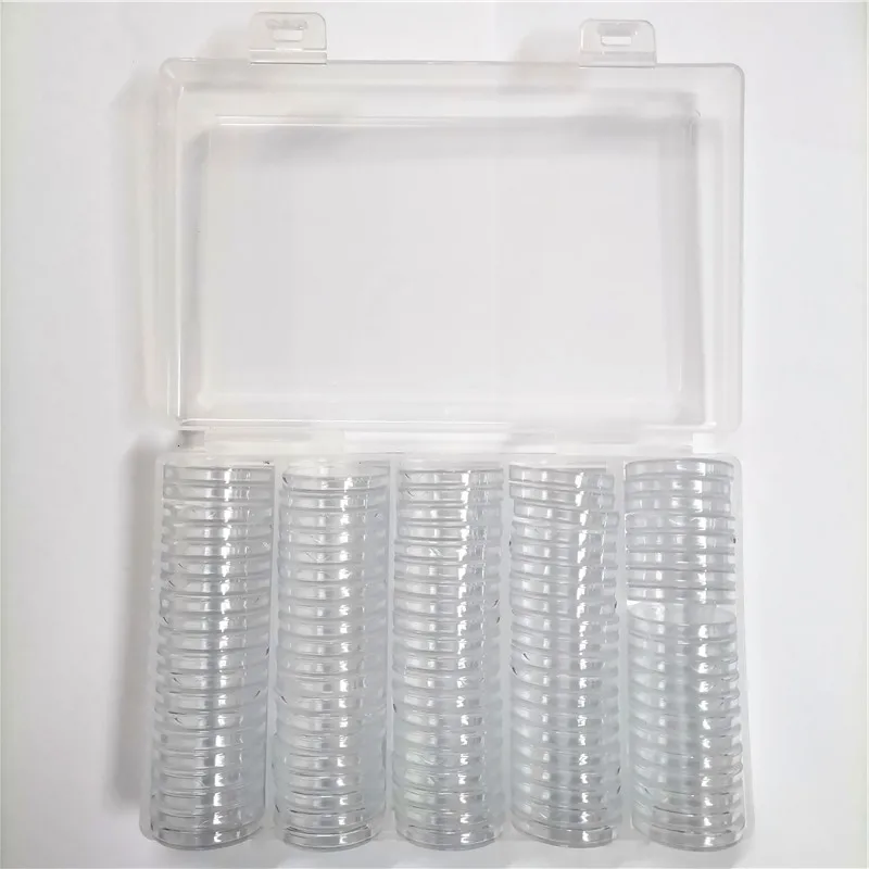 

1pcs Transparent plastic Game cards playing cards container box PP storage case packing for 20 25 27 mm coin box Chip bingo chip