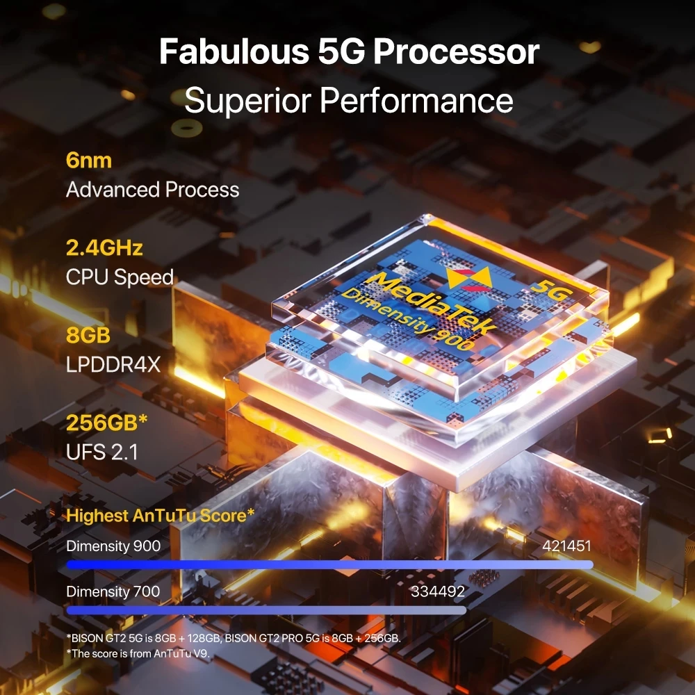 Смартфон UMIDIGI BISON GT2 5G 8 ГБ 128 NFC IP68 IP69K Android 12 6 5 дюймов FHD + 64 мп камера размеры 900 6150 мАч