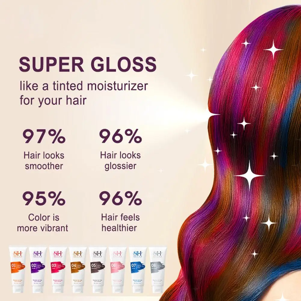 S Fashion 15 Daystemporary Hair Dye Mask Formula Easy Plant Hair Coloring Diy Wash Mild 5-minute 100ml Mask D T2f7