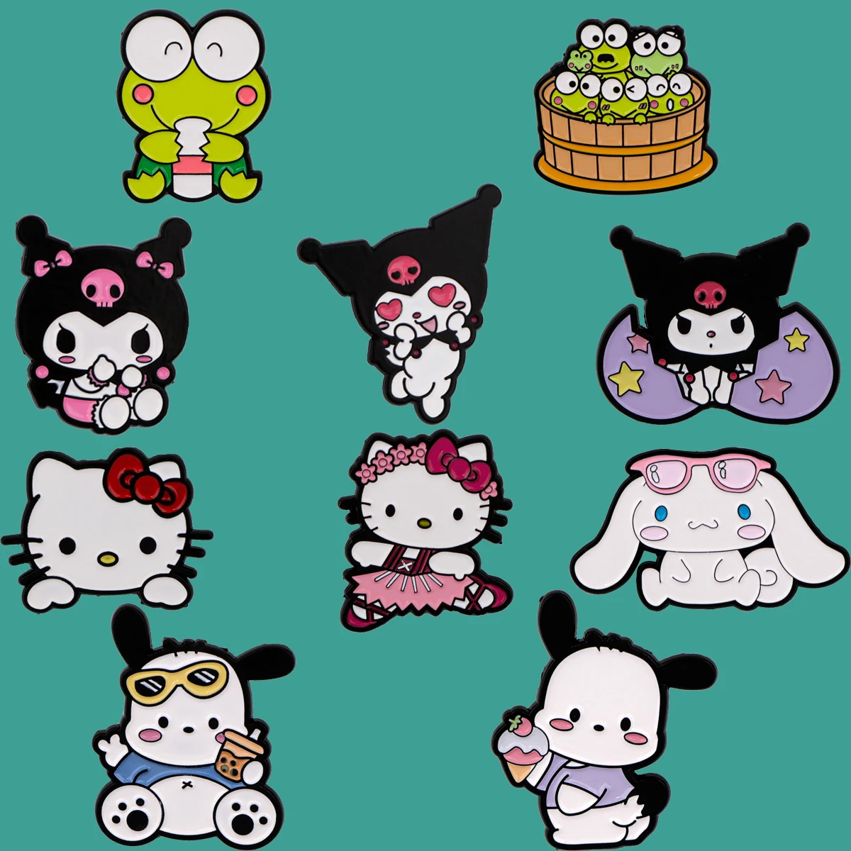 Котенок угол мультфильм Kawaii Эмаль заколка лацкан булавки для рюкзака броши