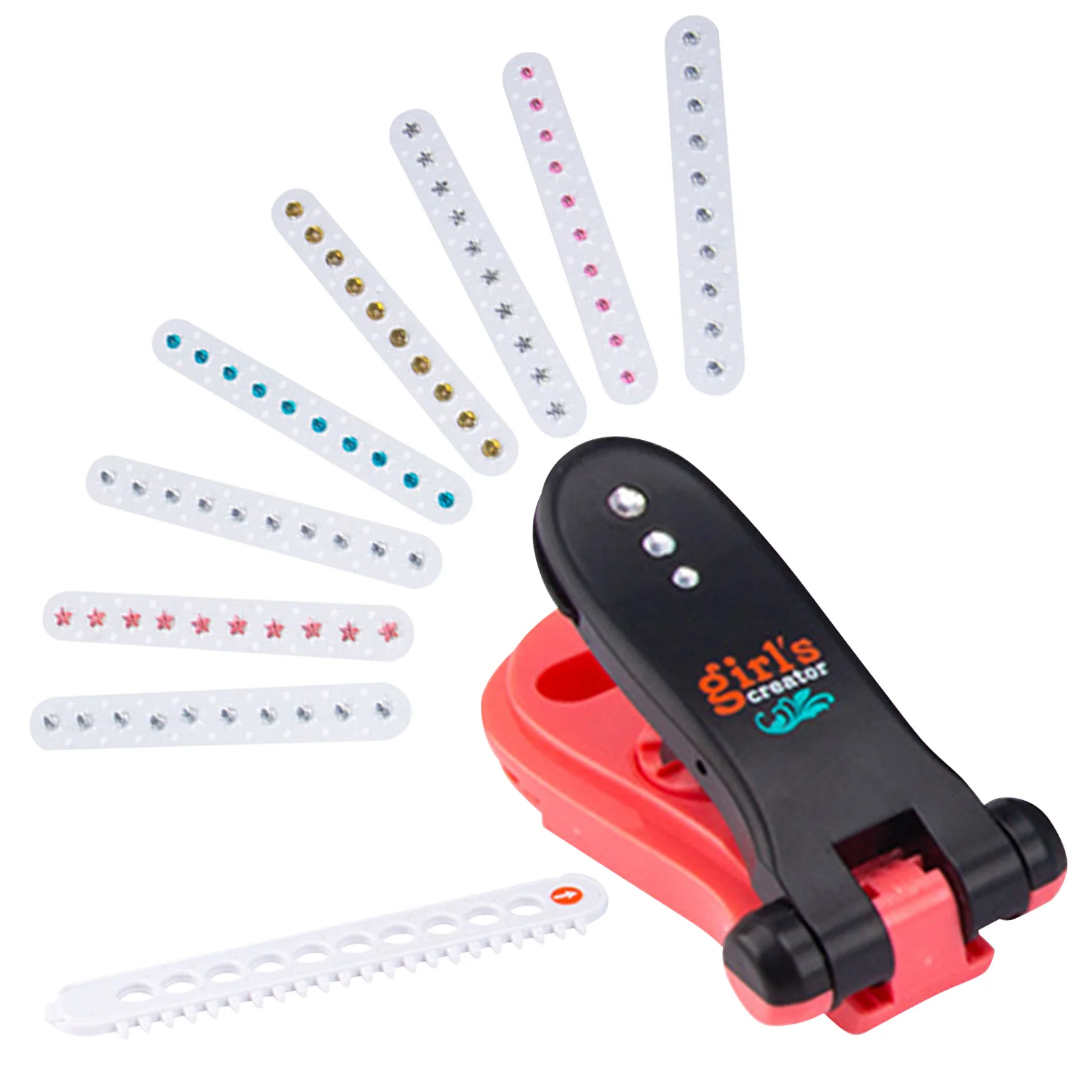 

Hair Bedazzler Set Gem Sticking Stapling Tool With DIY Fantasy Glitter Gems Children DIY Hair Accessories For Girls Fashion Pink