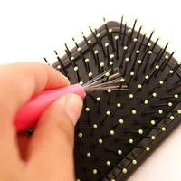 new mini hair brush combs cleaner embedded tool plastic cleaning remover handle tangle hair brush hair care salon styling tools