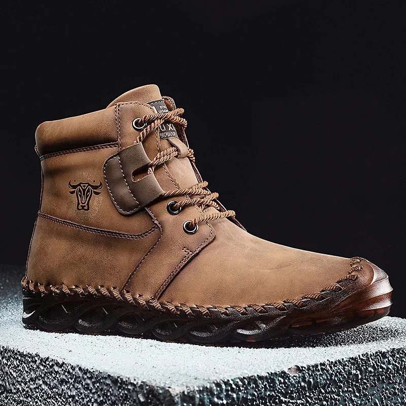 Мужская обувь коллекции 2022 года модные мотоциклетные ботинки дизайнерские