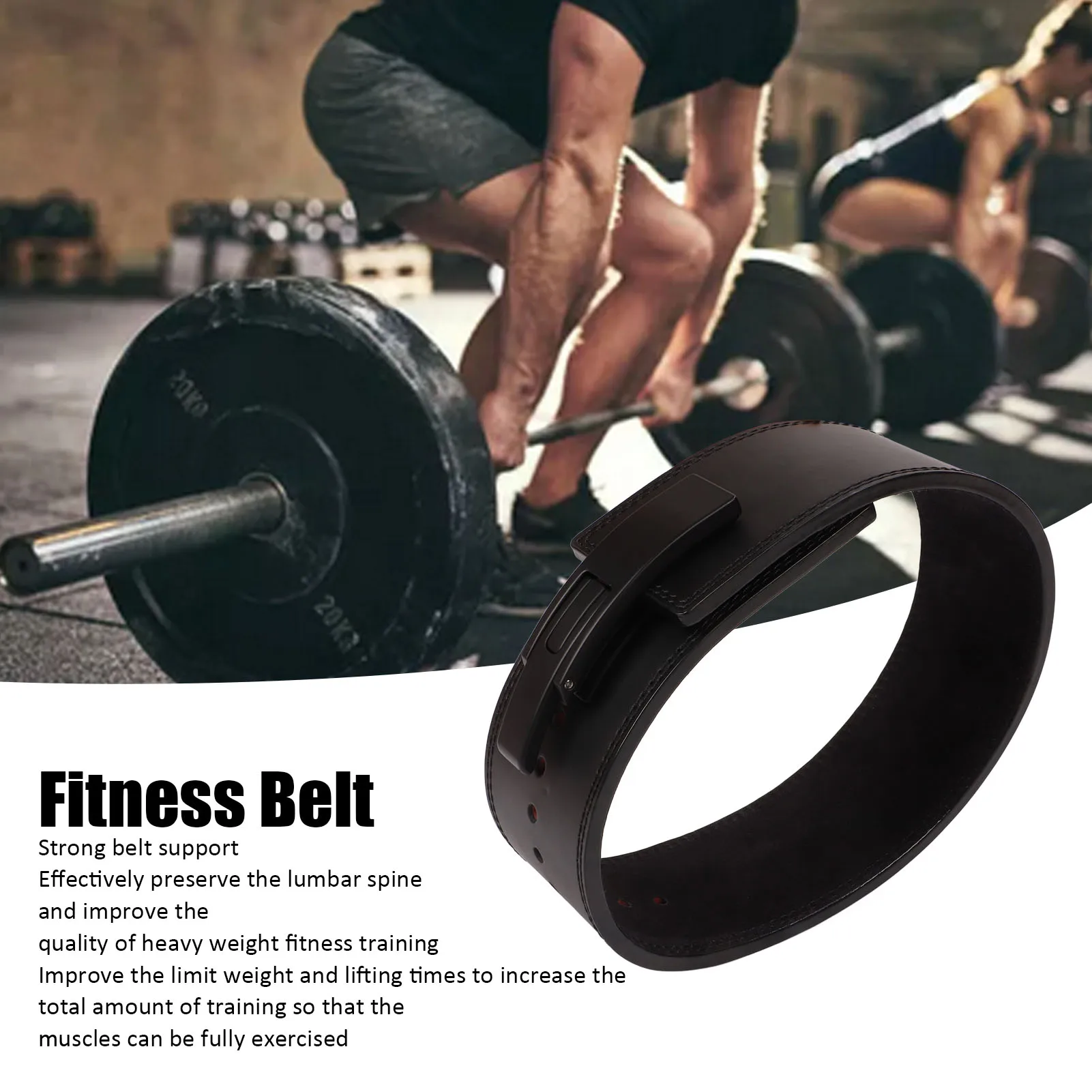 Ремень мужской спортивный из воловьей кожи регулируемый пояс для тяжелой