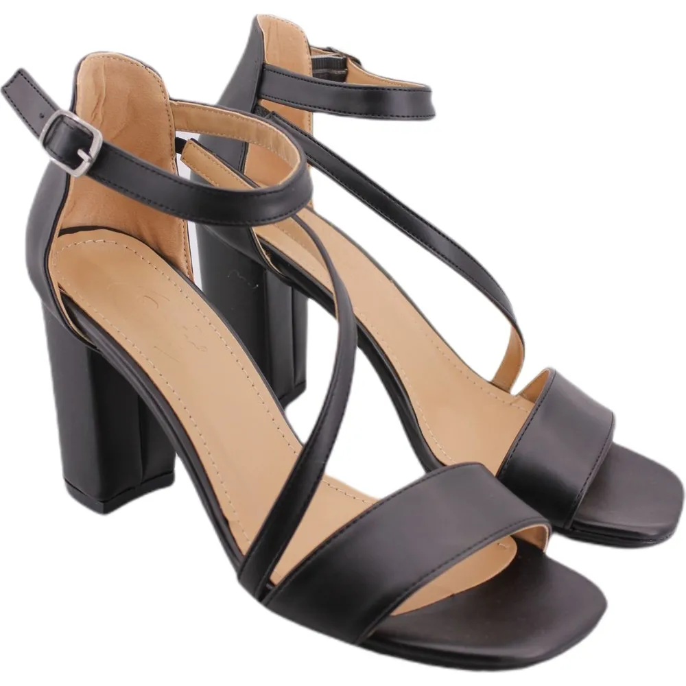 

Dorlie Dorlie-Women 'S Black 9 cm Thick High-Heeled Single Band Classic Shoes FL01-2004