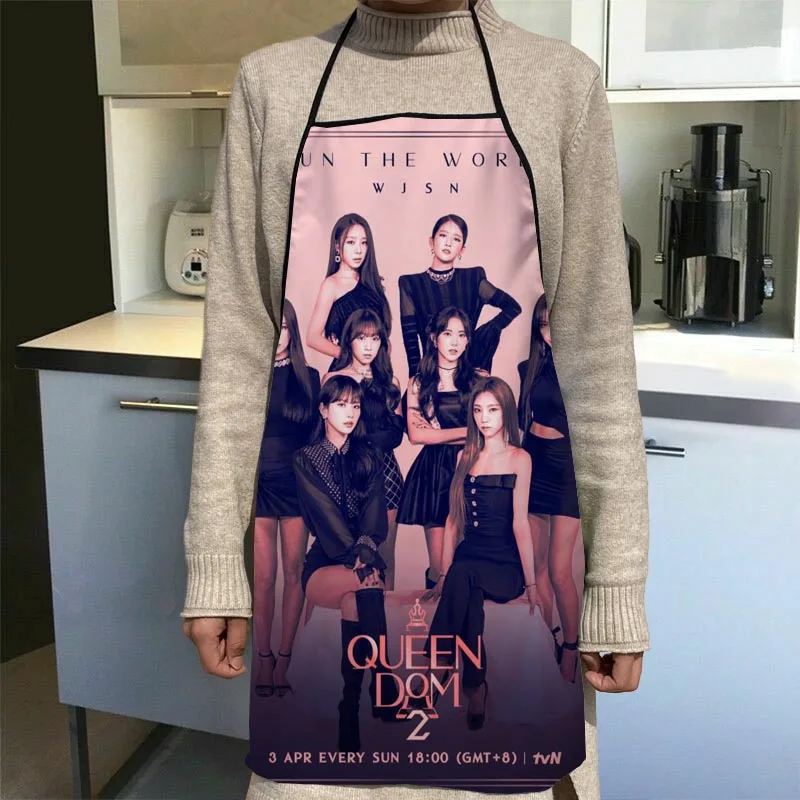 WJSN фартуки для кухни, фартуки для женщин из ткани Оксфорд, передник для уборки дома, детской кухни 0704