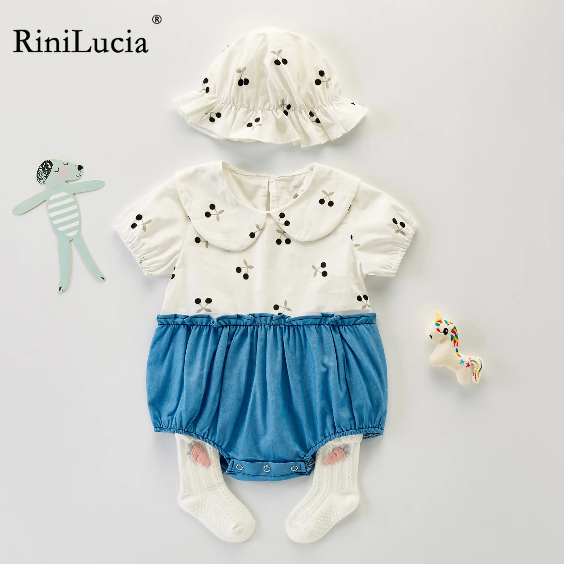 

Newborn Baby Toddler Rompers Spring Summer Patchwork Jumpsuit Kids Short Sleeve Bodysuit for Kids Children Clothes C01