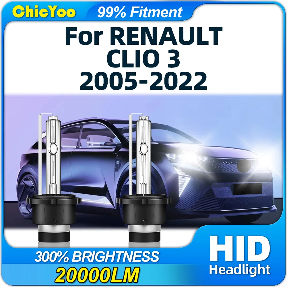 2 шт. D2S Ксеноновые лампы для фар 6000K автомобильные RENAULT CLIO 3 2005-2017 2018 2019 2020 2021 2022 12 В