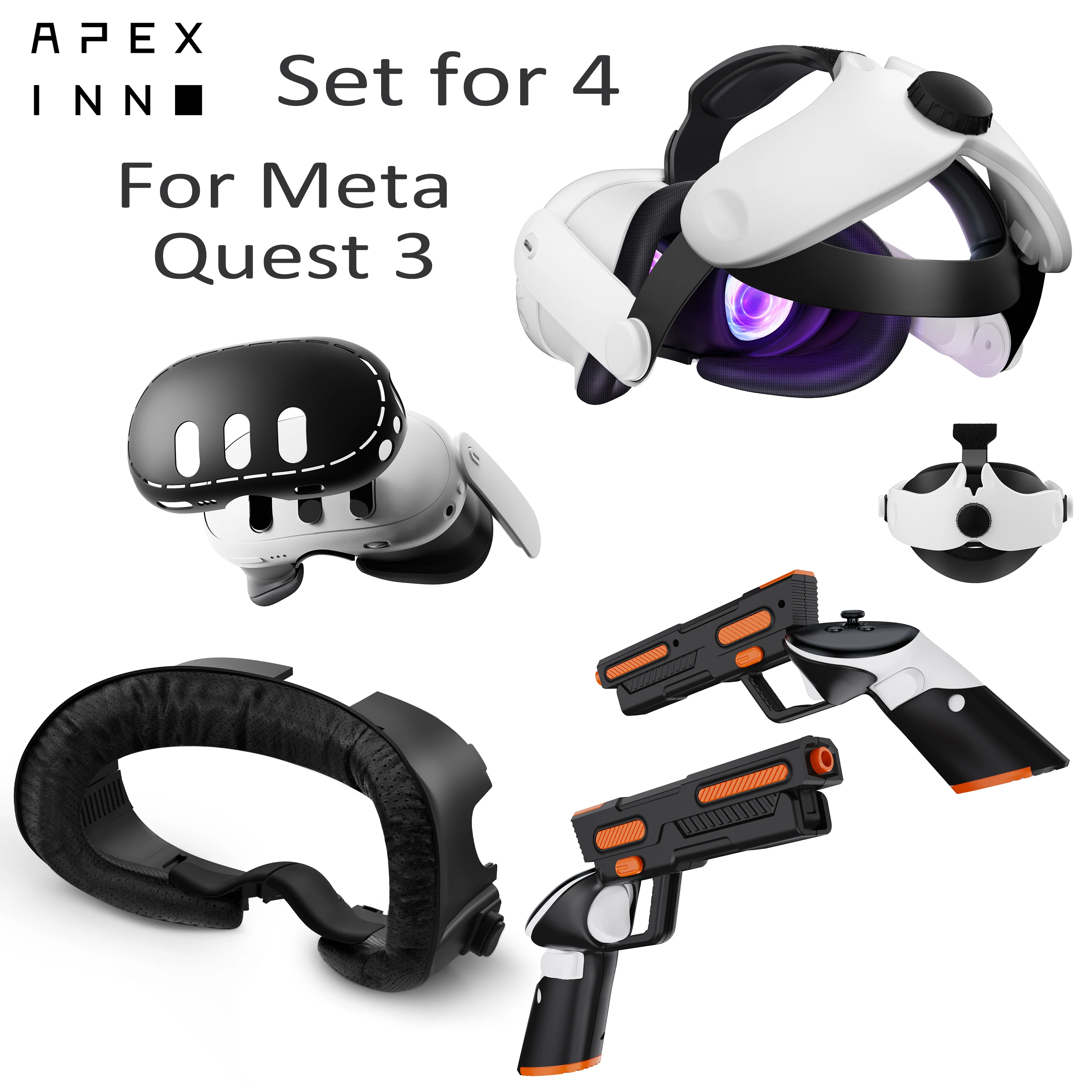 Силиконовый чехол APEXINNO для Meta Quest 3 VR Gun
