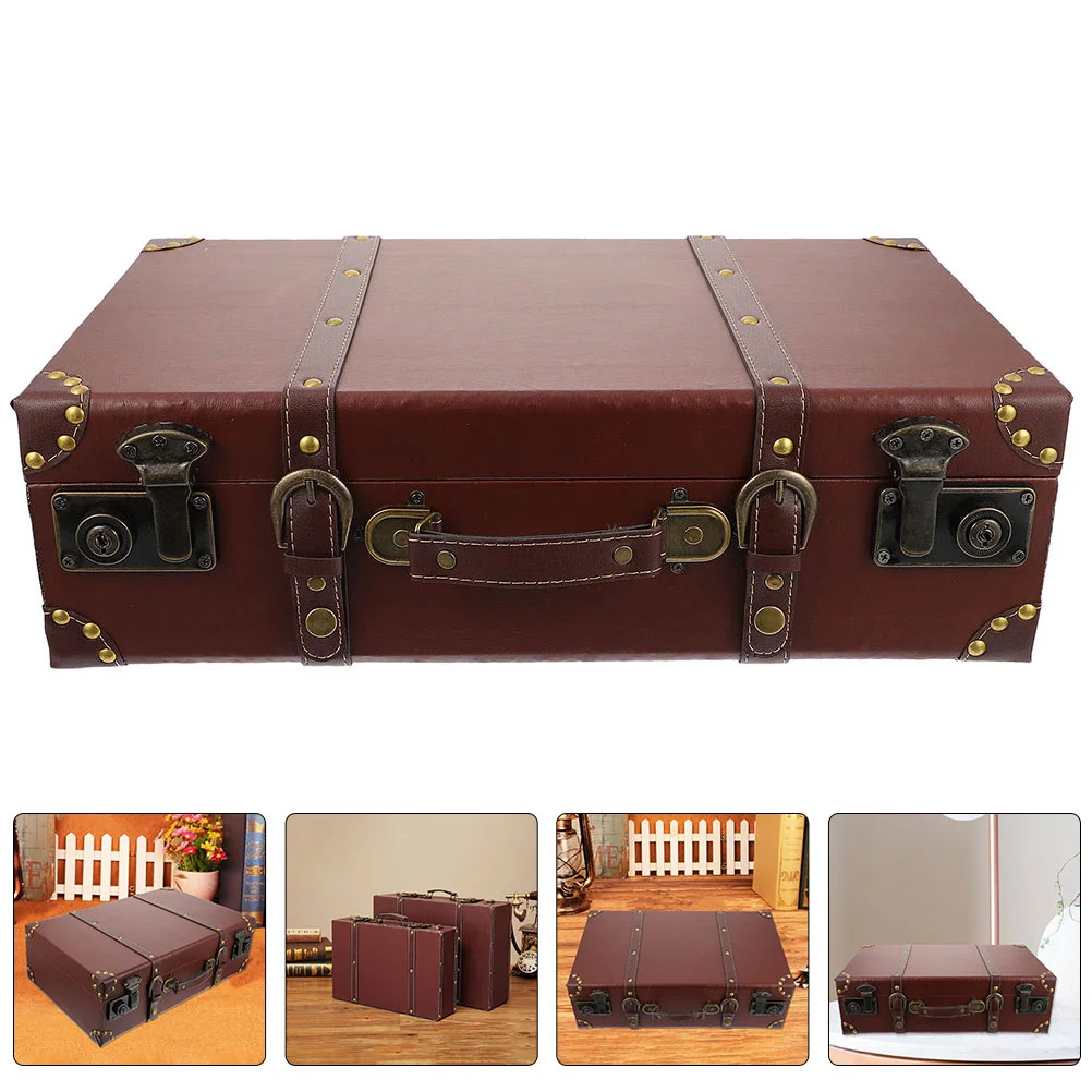 

Old-fashioned Suitcase Home Suitcase Adornment Decorative Storage Case Photo Prop