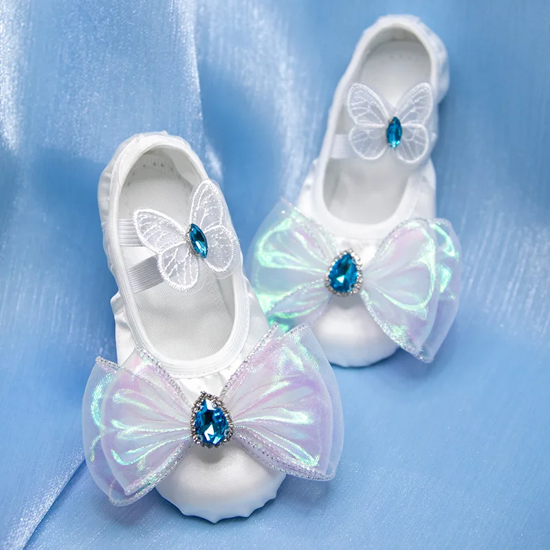 

Bowknot Adorn Professional High Quality Costom Color Costom Size Girls Adult Women Performance Wear Ballet Shoes