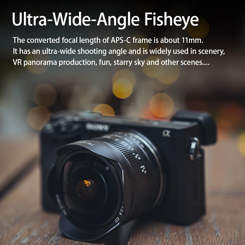 Фото 7artisans 7,5 мм F2.8 Mark II Ручной сверхширокоугольный объектив «рыбий глаз» для Sony E Fuji XF Nikon Z Micro M4/3 Canon EOS-M M50 Canon RF №3