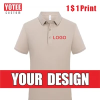 yotee new mens polo shirt casual logo custom embroidery printing 51 cotton polo shirt mens short sleeved large number of polo