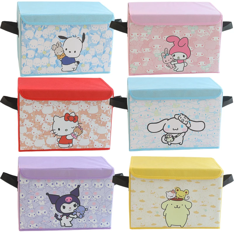 

Sanrios My Melody Cinnamoroll понравило Kuromi HelloKittys Purin Dog аниме Мультяшные настольные мелочи большая емкость коробка для хранения