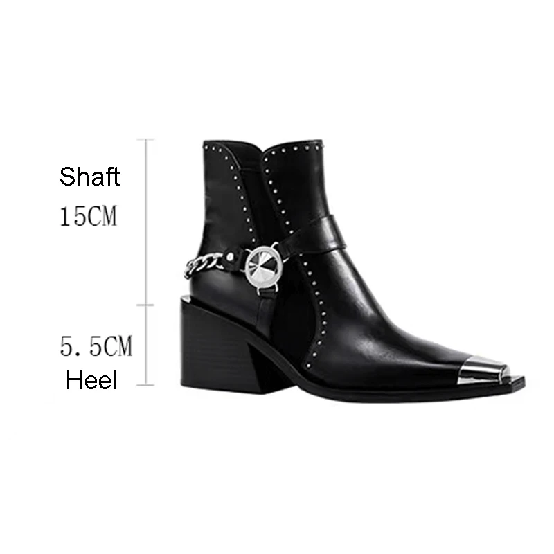 New Charming Chelsea Ankle Boots Girls Sping Summer Autumn Winter Fashion Casual Buckle Pointed Toe Thick Heel Low Boots Women