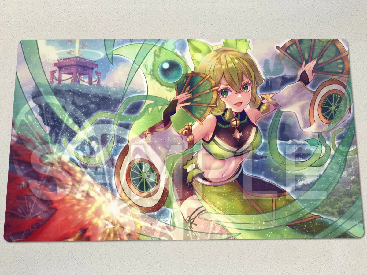 Игровой коврик YuGiOh Hu-Li The Jewel Mikanko TCG для настольных игр дуэли игровой торговых карт
