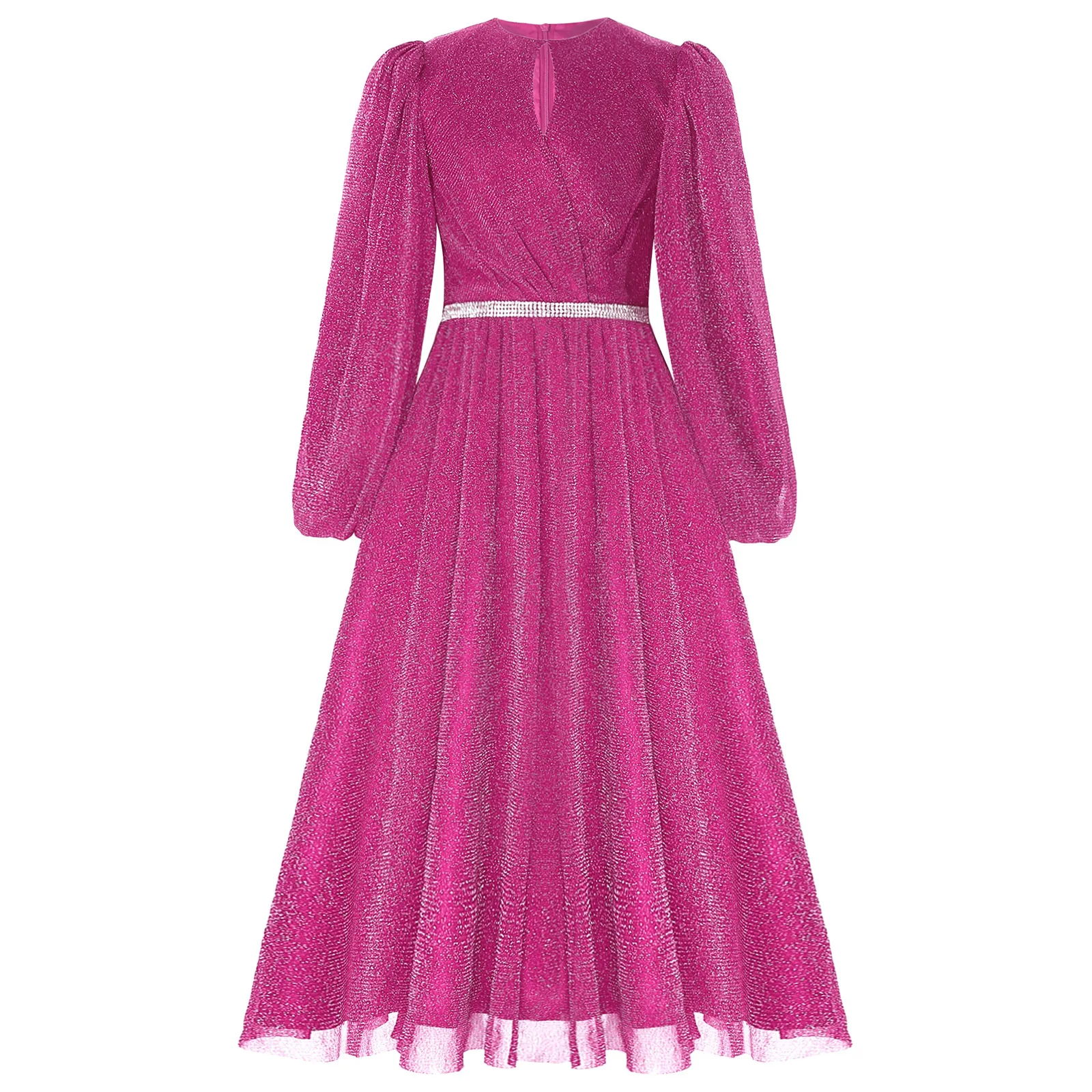 Вечернее платье для девочек детское с длинными пышными рукавами вечернее