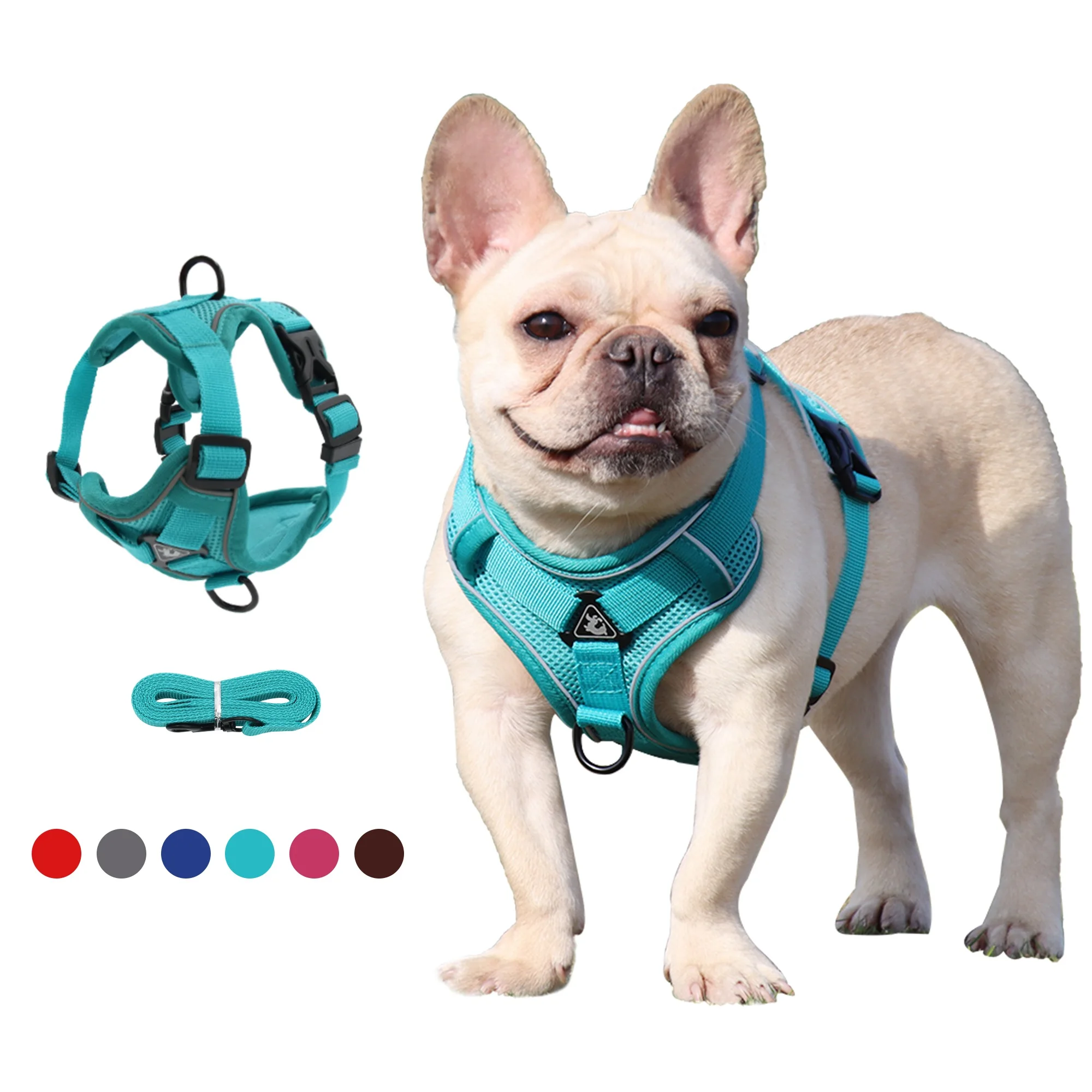 

Dog Cat Walking Harness Leash Accesorios Para Perros Pet Items Mascotas Chien Vest Type Reflective Breathable Adjustable