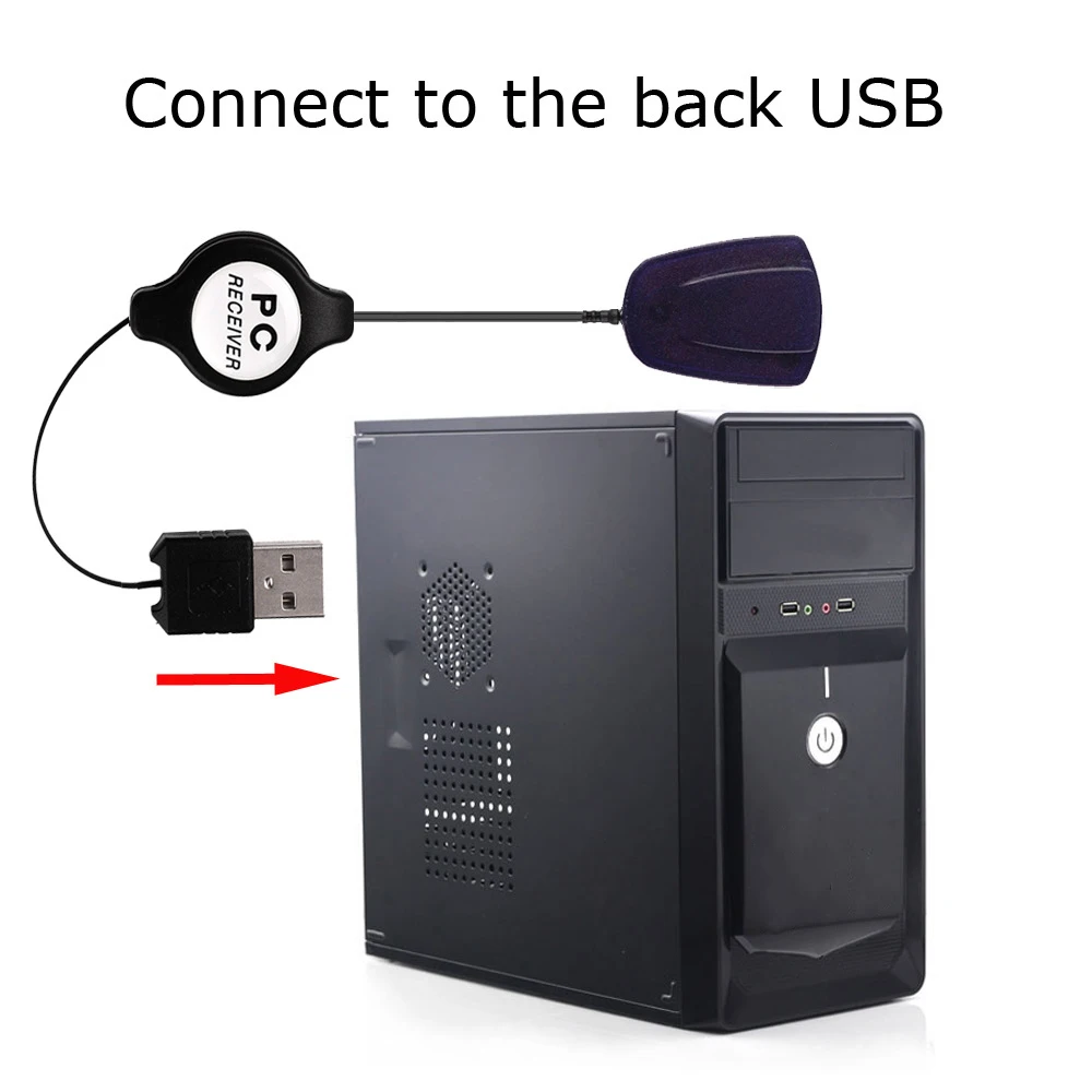 Фото Новый беспроводной ИК-пульт дистанционного управления для ПК с USB-приемником для Windows 7, 8, 10, XP, ноутбуков и компьютеров №2
