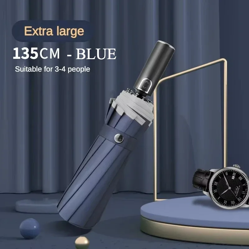 

Большой автоматический зонт 135 см, черный