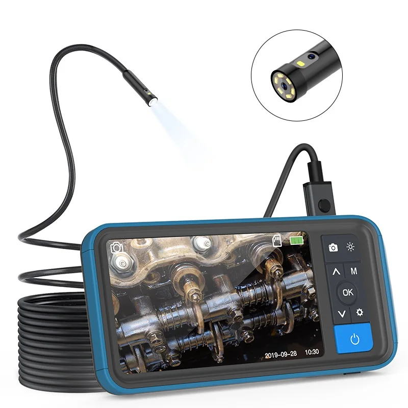 

Whosale Industrial Endoscope with 4.5 inch Screen 8mm Dual probe Borescope Camera Inspection Diagnostic Tool with 5m Snake Cable