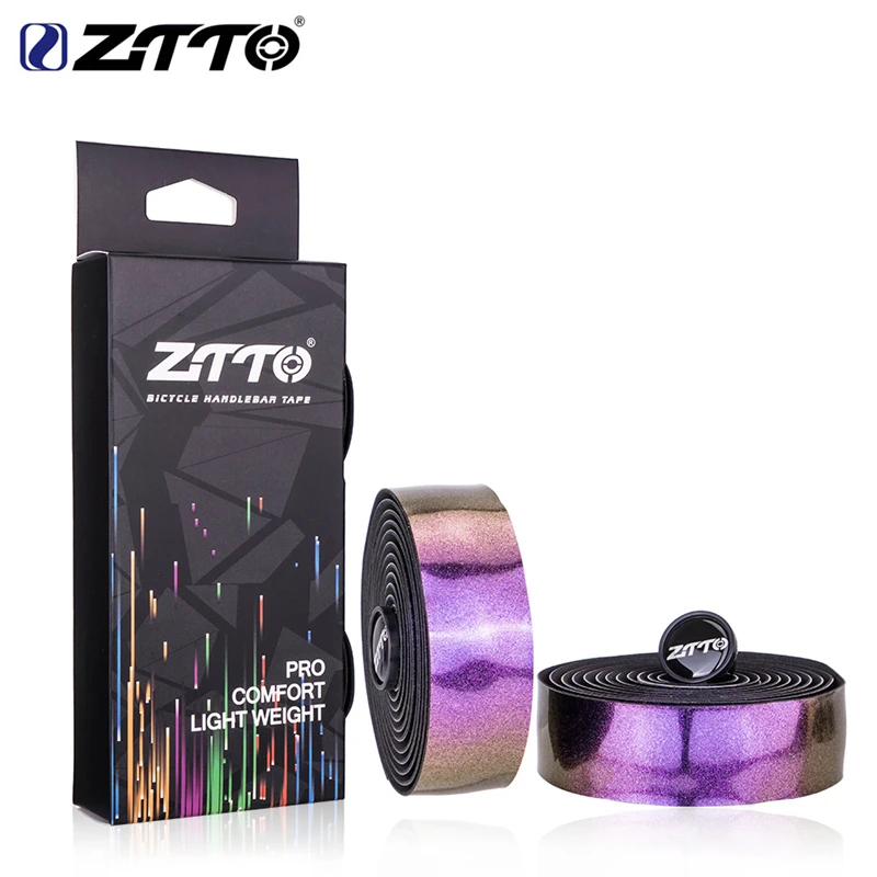 

ZTTO Road Bicycle Anti Skid Bar Tape Gradient Purple Color PU EVA Shock Absorbing Handlebar Tapes Bike Accessories