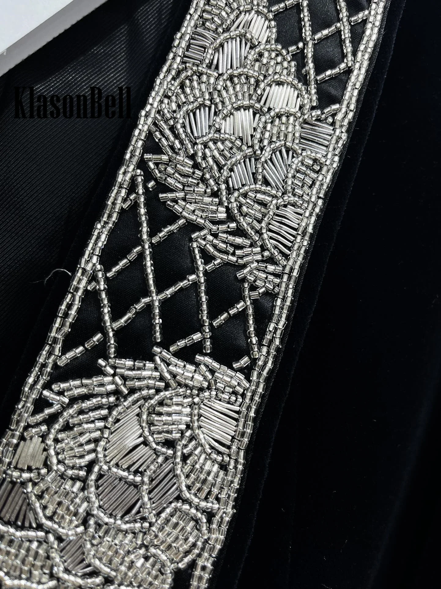 Женский классический пиджак с ручной вышивкой и шалевым воротником 12.5 KlasonBell