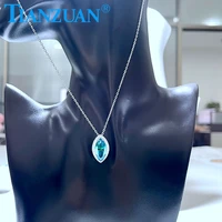 new 9x18mm eye shape main stone zircon side stone white moissanite jewelry necklace zircon pendant fine jewelry accessories
