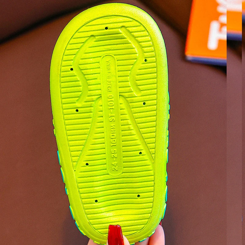 Тапочки детские с динозаврами летние сандалии и шлепанцы для девочек мальчиков