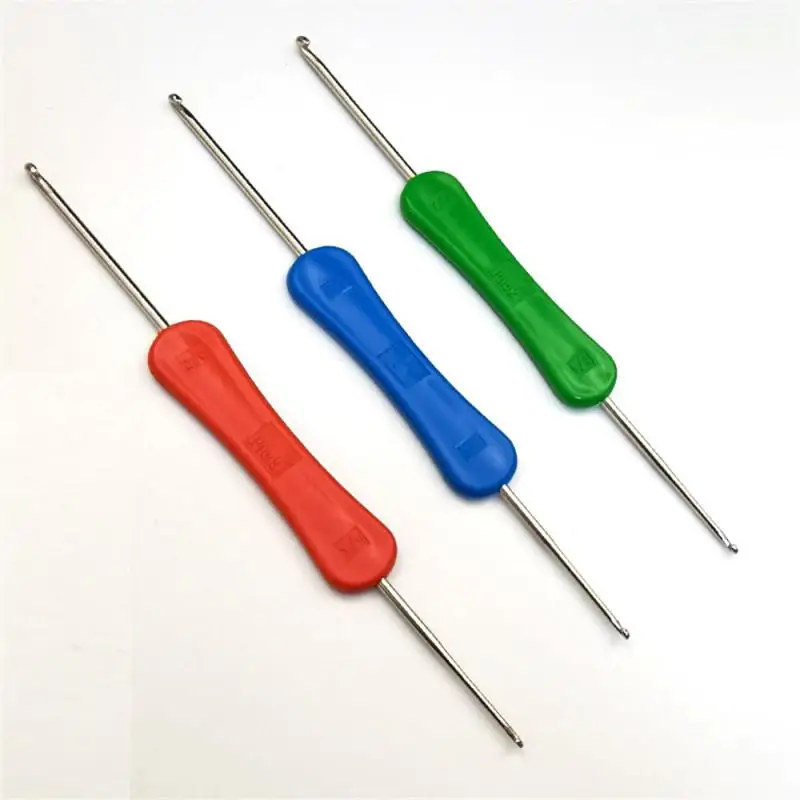 

3pcs/ Set Stainless Steel Crochet Hooks Double Ended Crochet Hook Kit Needles Stitches Knitting Weave Craft DIY Knitting Tool