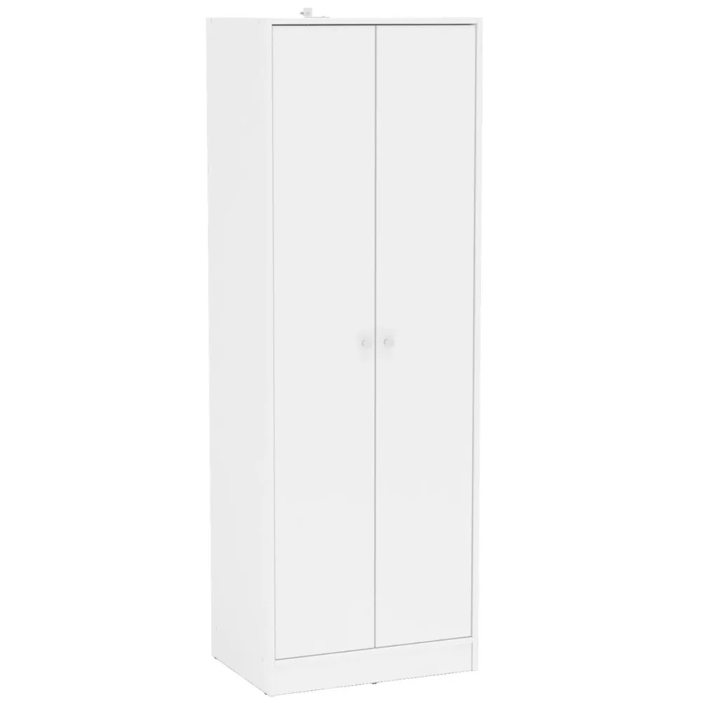 

Polifurniture Denmark 2 Door Bedroom Armoire, White Finish，Modern design with clean lines, suitable daily use and plenty space