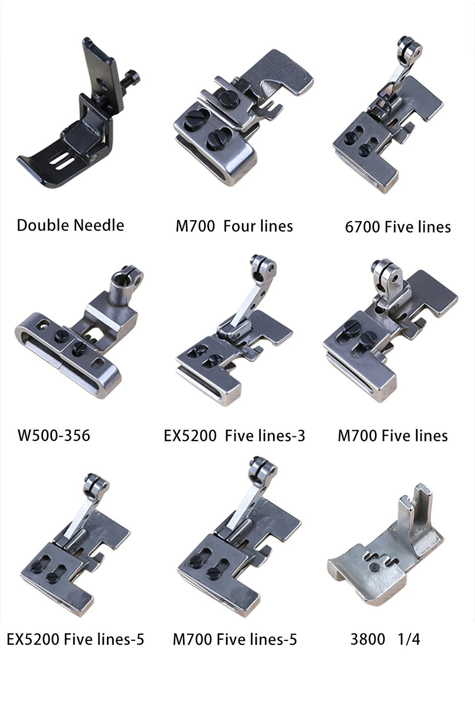 5-ниточная оверлочная машина плиссированная морщинистая прижимная лапка для Siruba