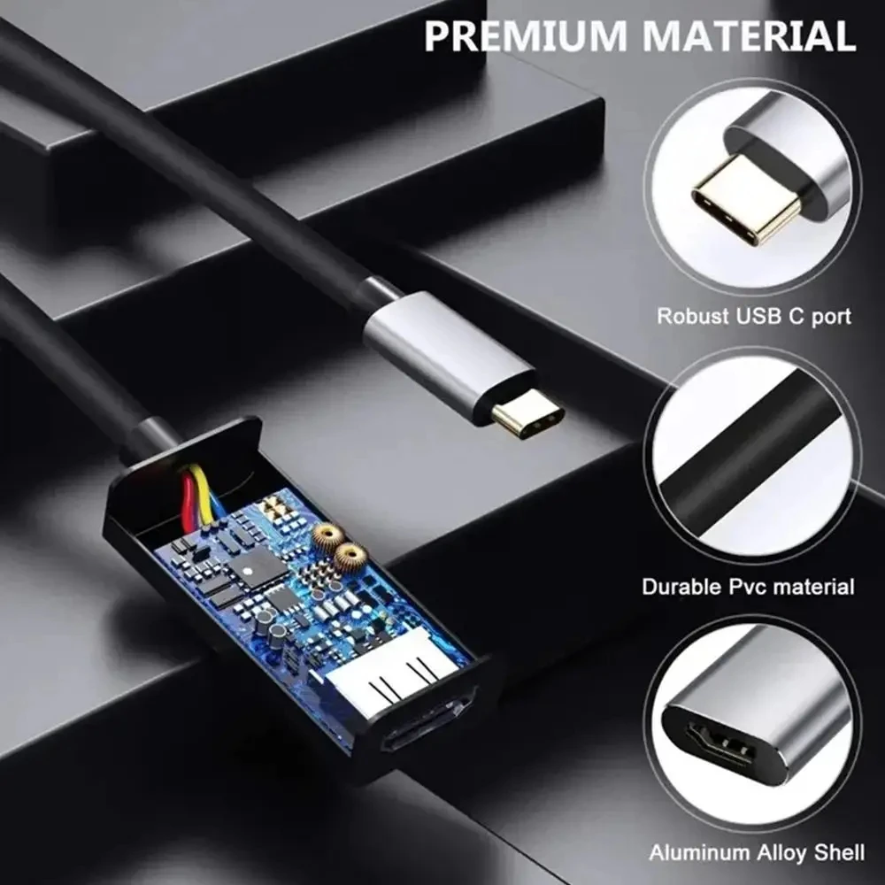 Фото 8K 4K 60 Гц 30 Гц USB C в HDMI-совместимый кабель-переходник HDTV-типа Видео для Macbook TV Конвертер iPad Samsung Android №5