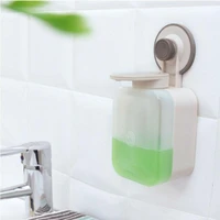 suction cup liquid soap dispenser hand back press bottle for bathroom organizer foam liquid soap dispensers kitchen tools 2022