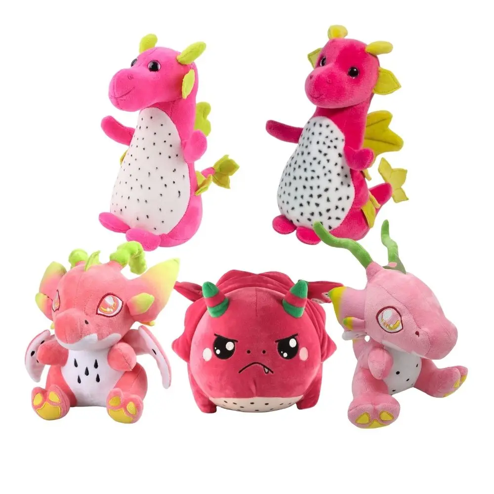 

25cm30cm Kawaii Dragon Fruit Macaroon Plush Toys Plush Stuffed Dragon Animal Dolls Pitaya Toys Peluche Plushies Cute Gift for Ki