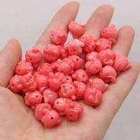 natural coral red buddha through hole bead10x12mm for jewelry makingdiy necklace earring accessories charm wedding gift deco10pc