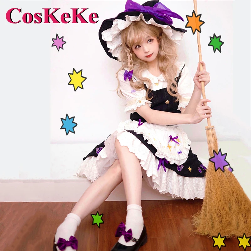 

CosKeKe Kirisame Marisa Cosplay Game Touhou Project Costume Sweet Nifty Gorgeous Uniform Halloween Carnival Role Play Clothing