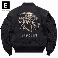 reaper embroidered bomber jackets men cargo jacket black bomber jacket coat streetwear tactics techwear male