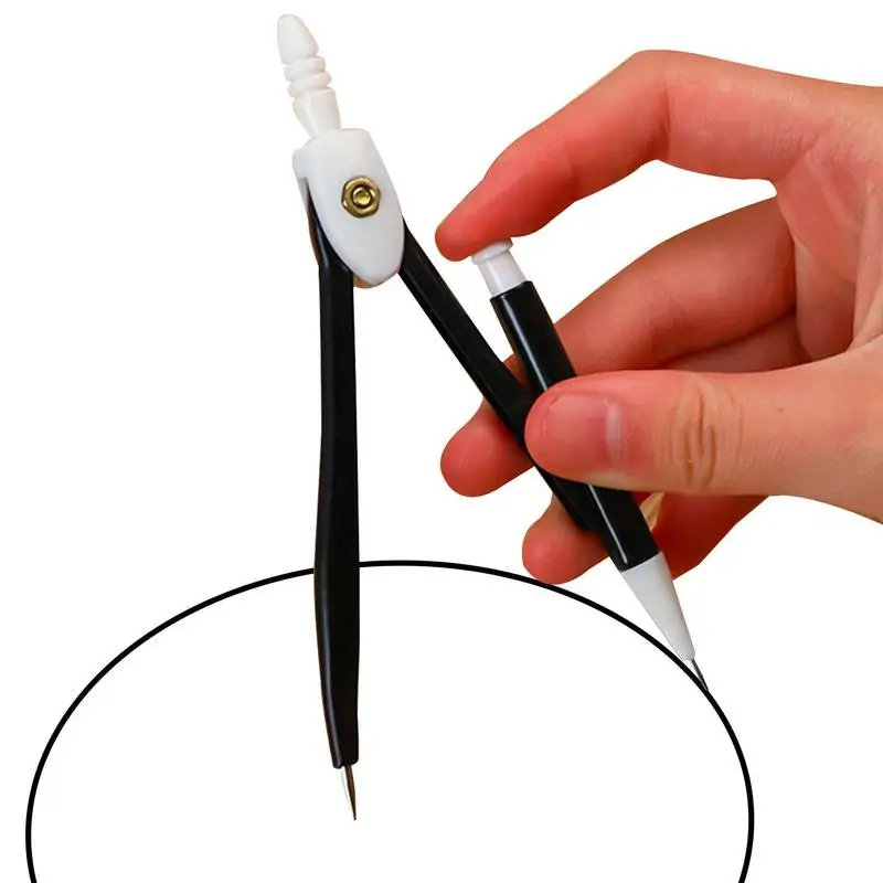 

Drafting Compass Easy To Use Compass For Geometry With Case Geometry Compass With Retractable Mechanical Pencil & A Box Of 0.7