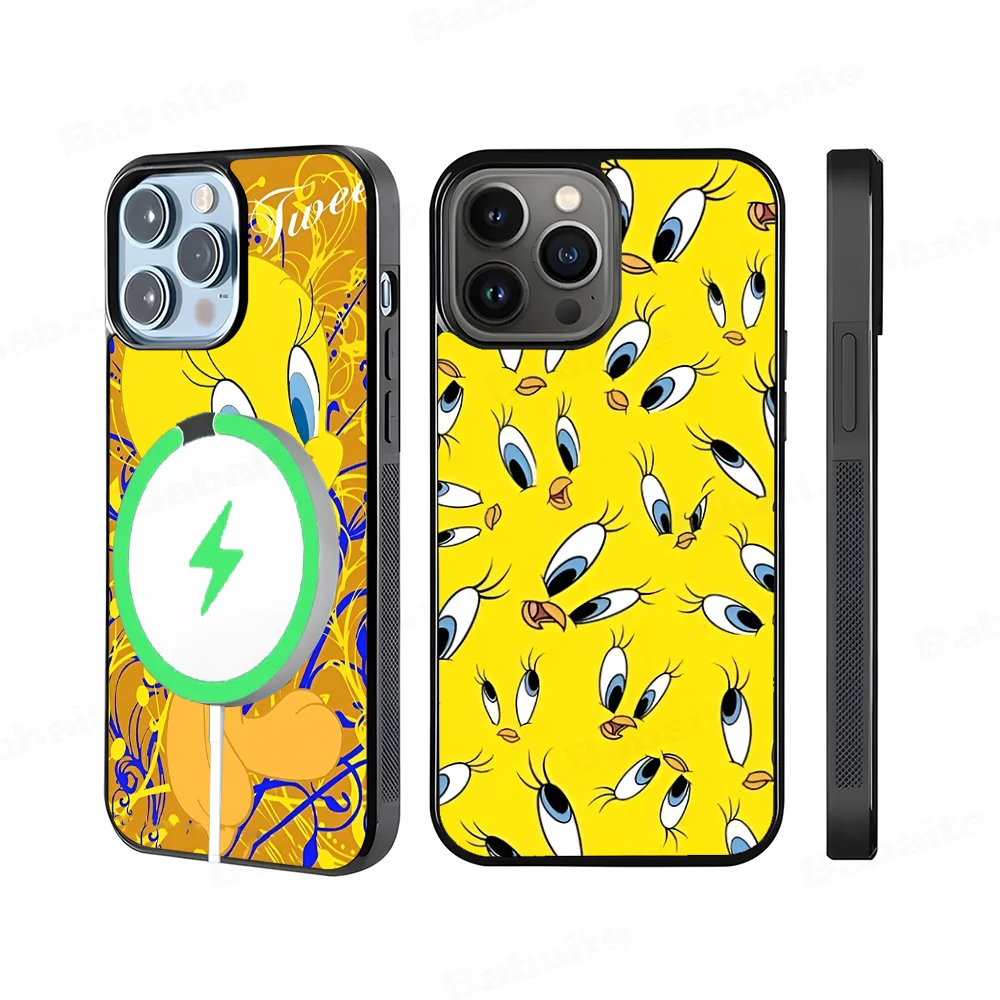 Чехол для телефона с милым мультяшным рисунком T-Tweety BirdS магнитный чехол iPhone 16 14 13