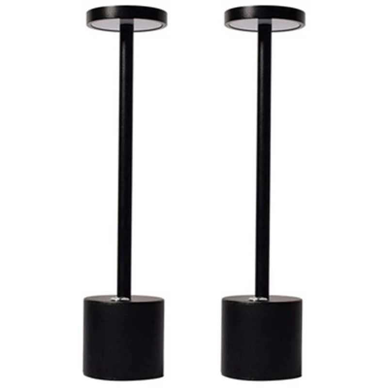 

ABHU 2X LED Bar Table Lamp Modern Restaurant Dinner Stand Light Fixtures Rechargeable Battery Desk Lamp Dining Room Decor C