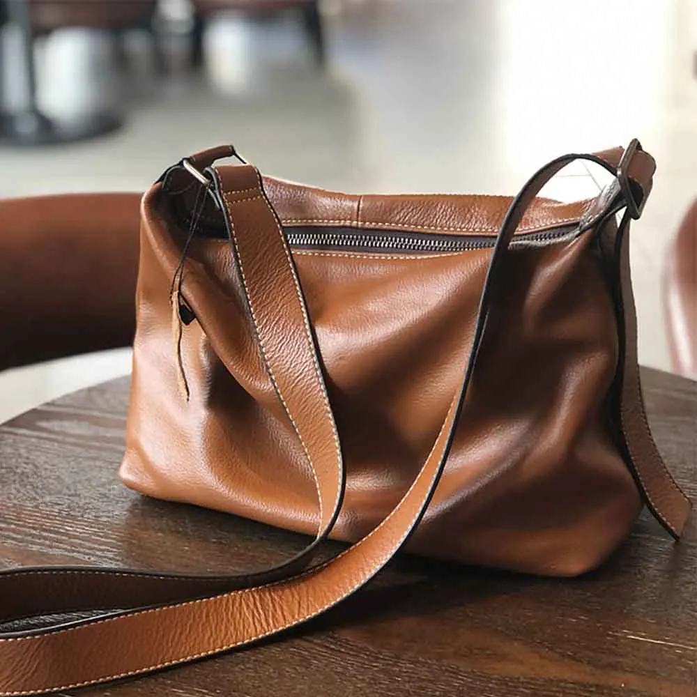 

Motingsome Minimalism Women Shoulder Bag Luxury Genuine Leather Thick Calfskin Female Crossbody Handbags and Purses 2022 New