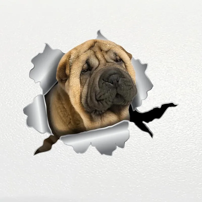 

Y493 # Автомобильная наклейка Shar Pei mini Dog Pet Animal, водонепроницаемая виниловая наклейка, автомобильные аксессуары, Декор, наклейка для авто