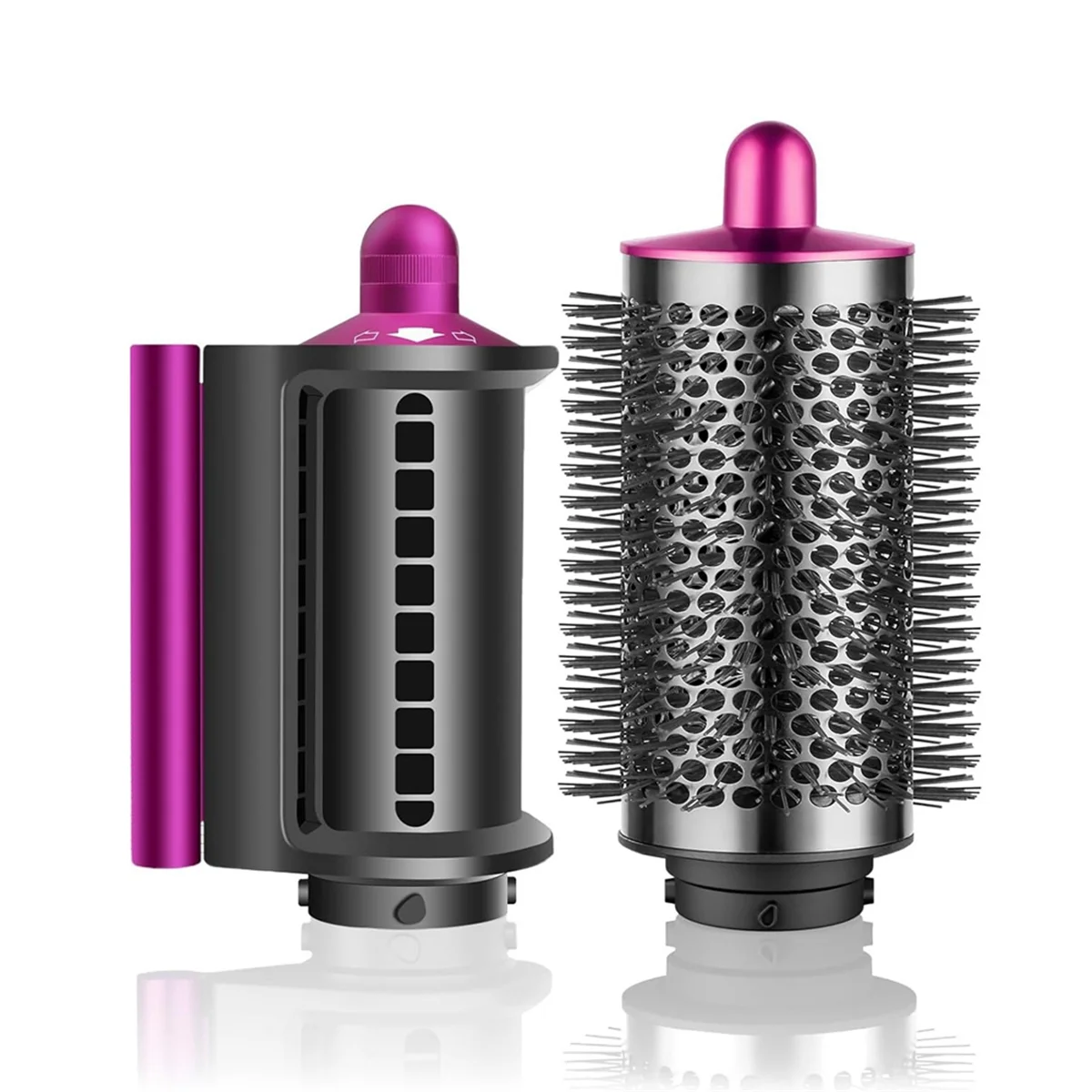 Большая круглая щетка для увеличения объема и насадка разглаживания противолета