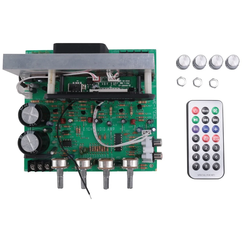 Плата усилителя Bluetooth 3X80 Вт 2 1-канальный сабвуфер Amplifiedador аудио плата с Aux FM TF U диск