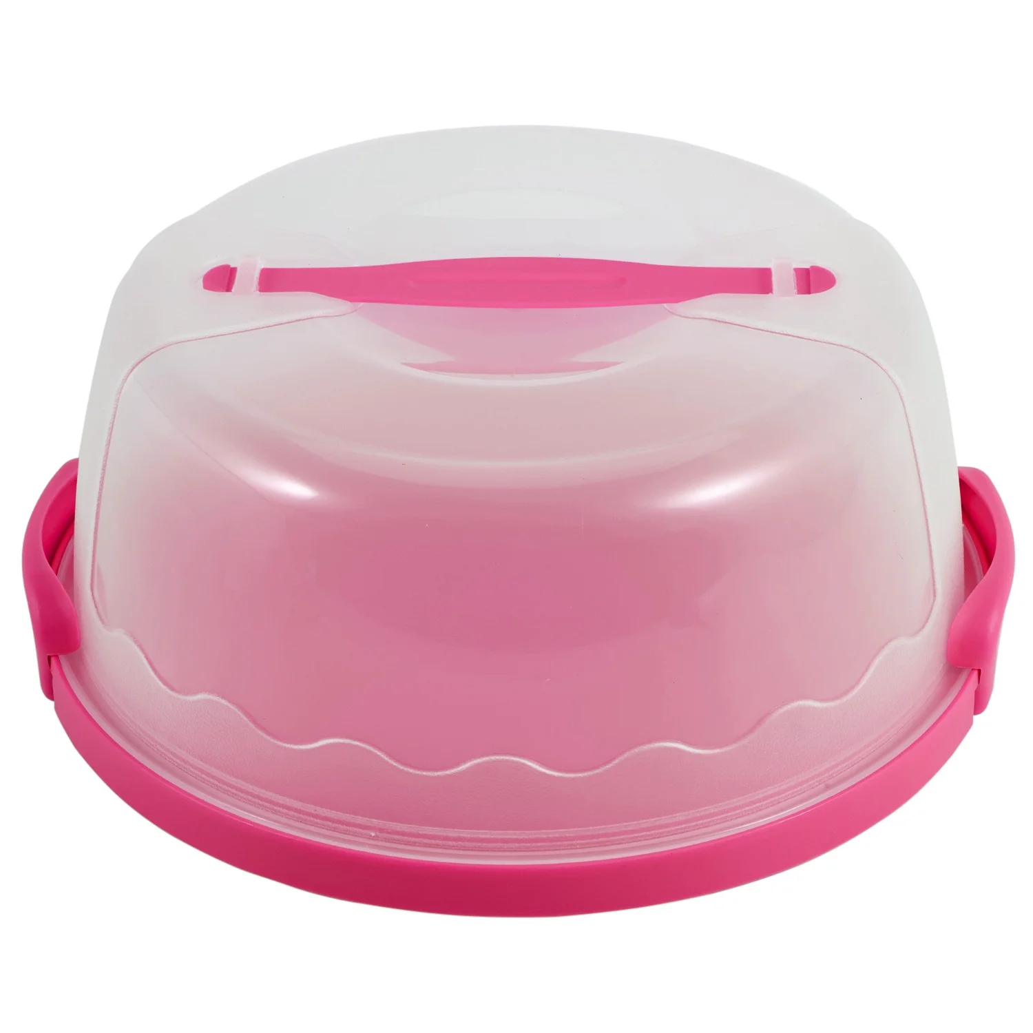 

Round Cake Carrier Handheld Plastic Pastry Storage Holder Dessert Container Cover Case Birthday Wedding Party Supplies Red