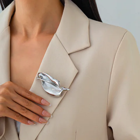 MOONBIFFY Винтажная металлическая брошь золотая/серебряная