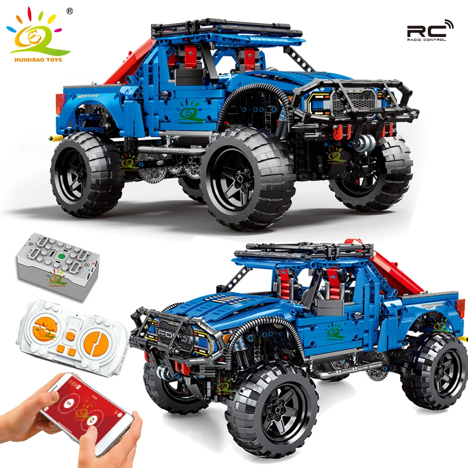 

1630PCS RC Tech Ford Raptor F-150 Off-Road Vehicle Building Blocks Speed Truck Car MOC Bricks City Construction Toy for Children